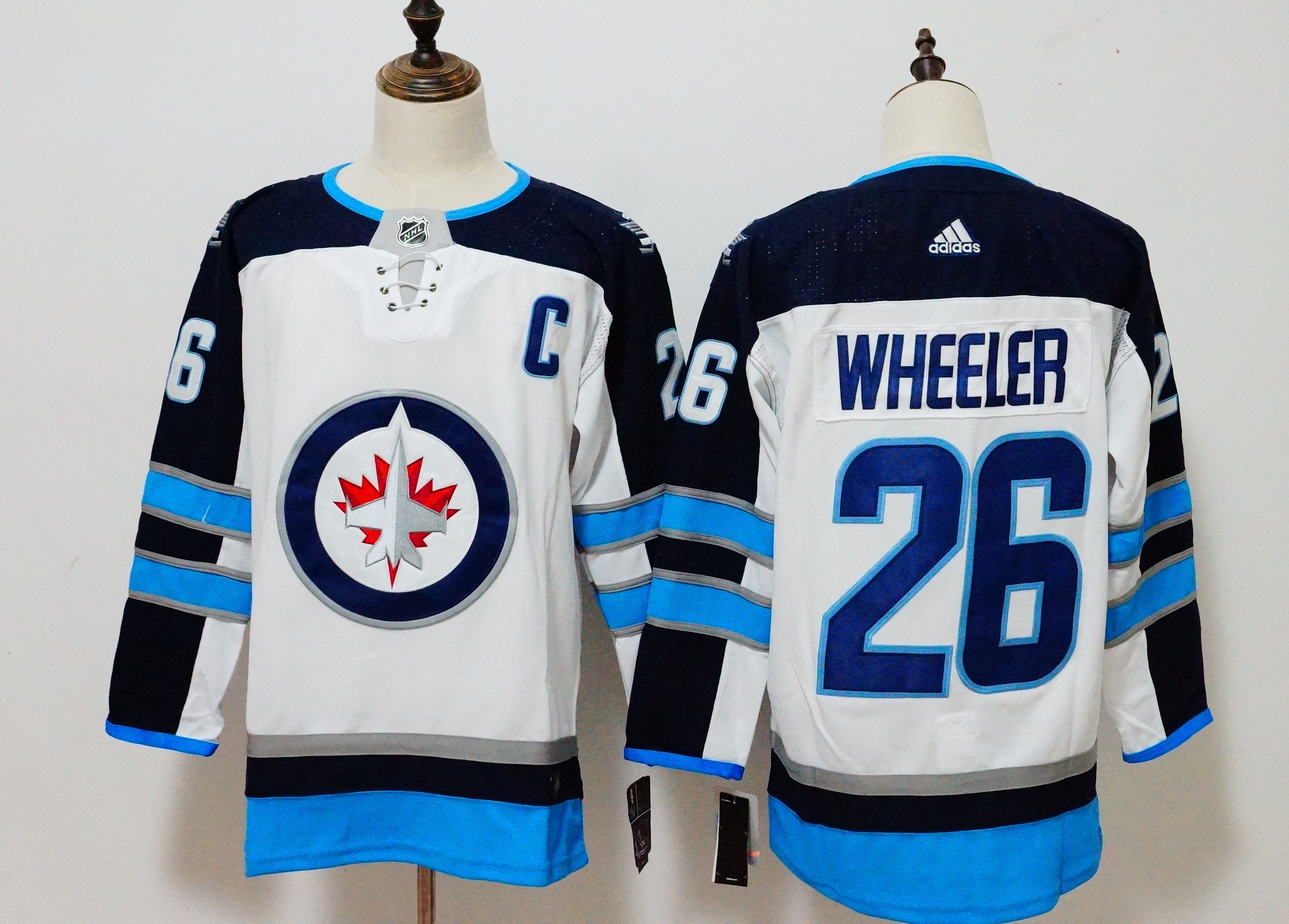 Men Winnipeg Jets #26 Wheeler White Hockey Stitched Adidas NHL Jerseys->arizona coyotes->NHL Jersey
